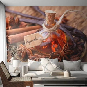 Papier Peint Photo Premium Sand - Vers l'unité du corps et de l'esprit - Cannelle, Anis, Vanille - 200x140 cm