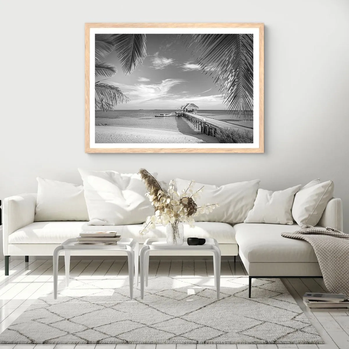 Affiche dans un chêne clair - Poster - Souvenirs ou rêve? - 40x30 cm