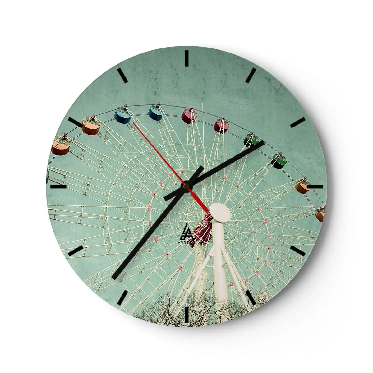 Horloge murale - Pendule murale - Nous vous invitons à vous amuser - 40x40 cm