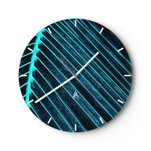 Horloge murale - Pendule murale - Texture verte - 40x40 cm