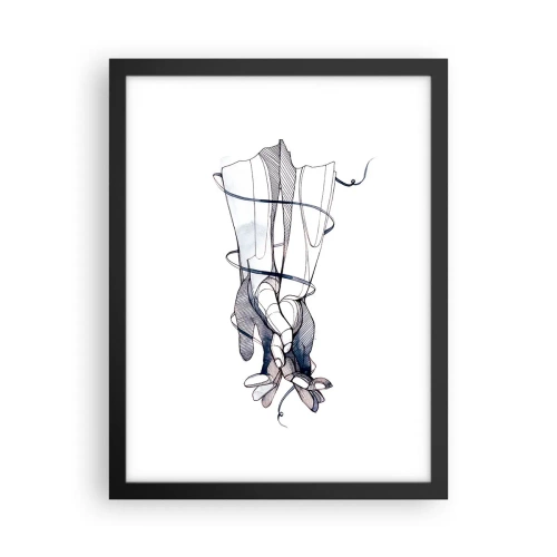 Affiche dans un cadre noir - Poster - Étude du touché - 30x40 cm