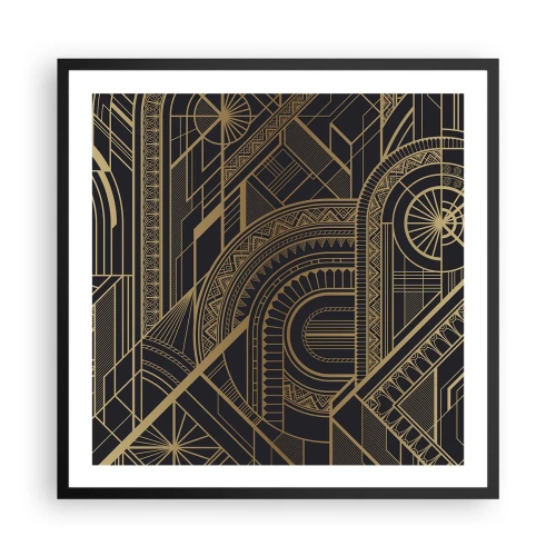 Affiche dans un cadre noir - Poster - Concept, idée, plan - 60x60 cm