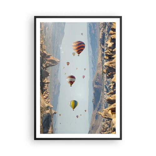 Affiche dans un cadre noir - Poster - Ici, tout est possible - 70x100 cm