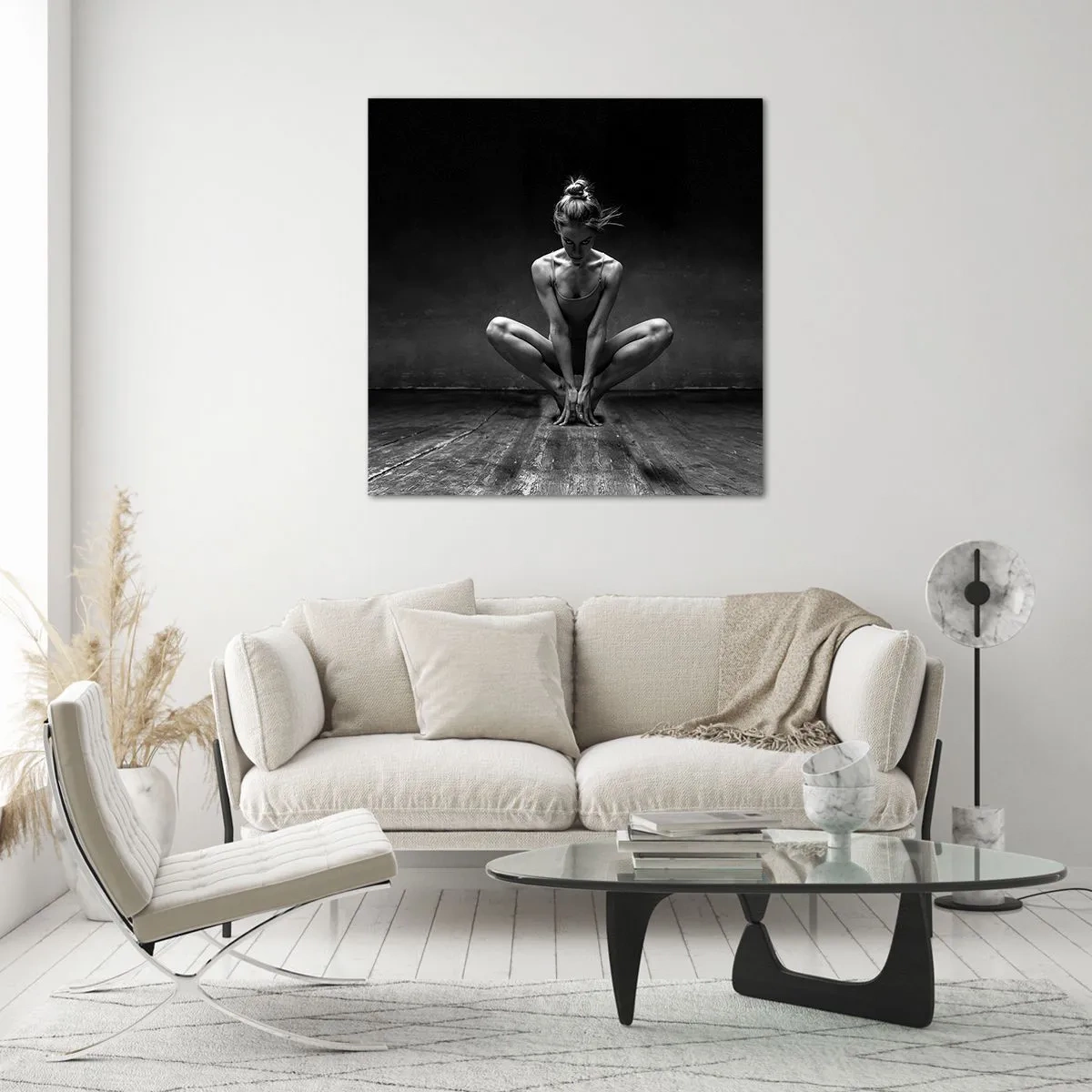 Impression sur verre - Image sur verre - Concentration de l'énergie de la danse - 60x60 cm