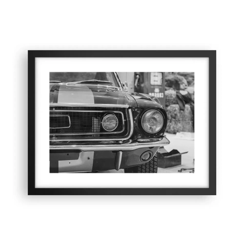 Affiche dans un cadre noir - Poster - Conduire dur - 40x30 cm