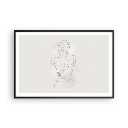 Affiche dans un cadre noir - Poster - Comme un instrument sensible - 91x61 cm