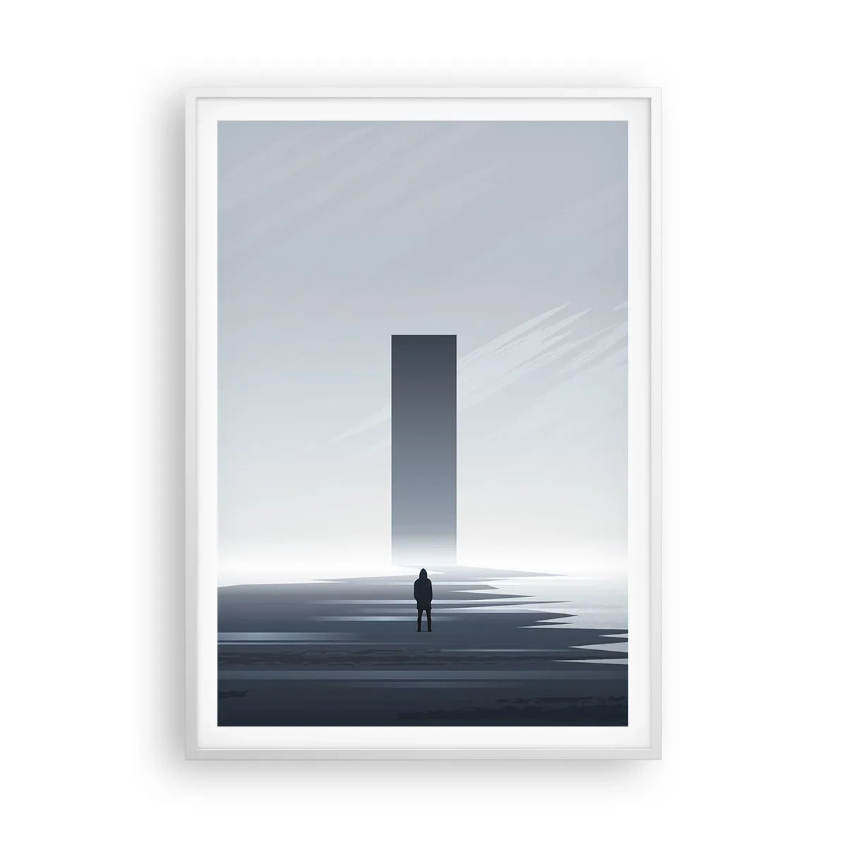 Affiche dans un cadre blanc - Poster - Opportunité ou menace ? - 70x100 cm