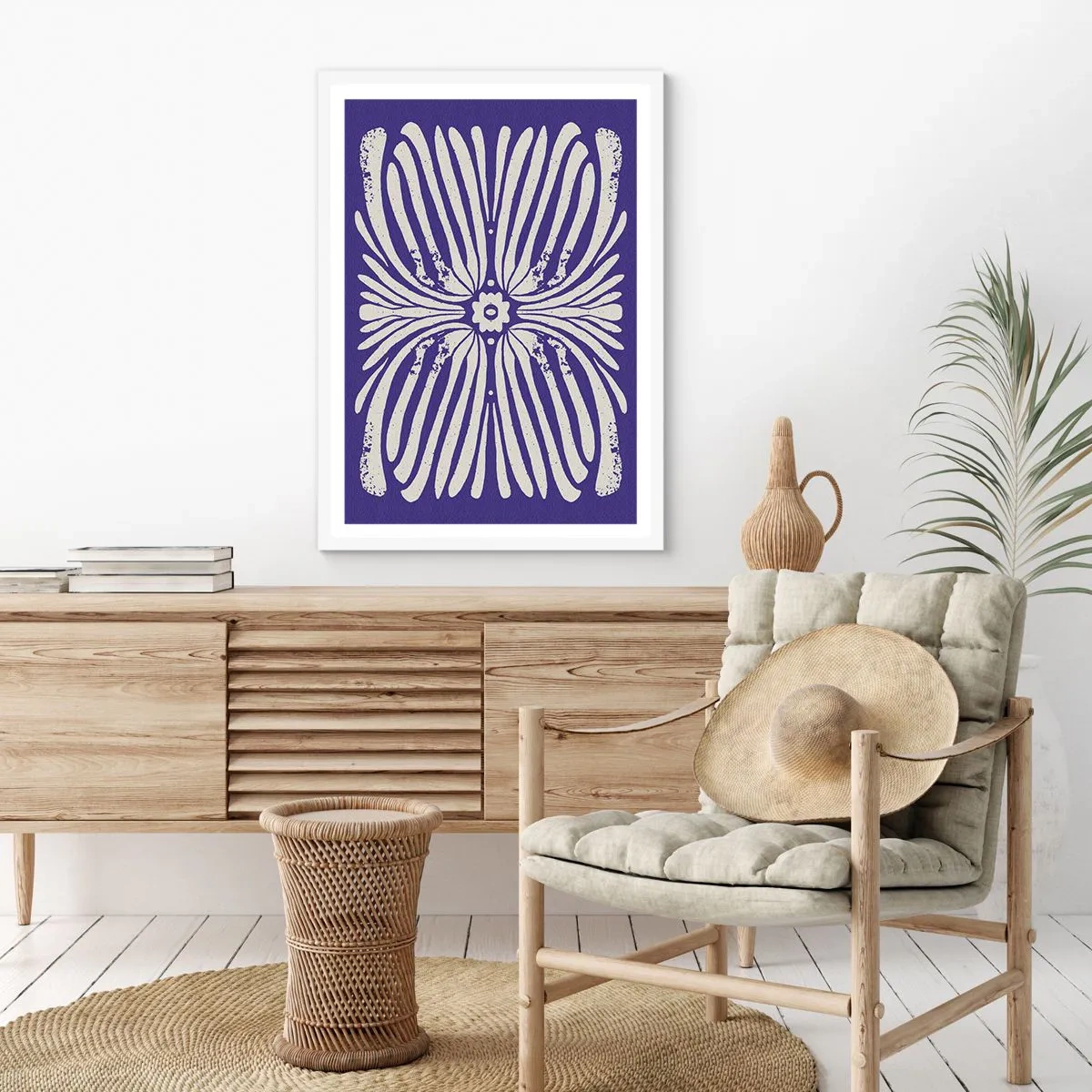 Affiche dans un cadre blanc - Poster - Inspirations ethniques - 40x50 cm