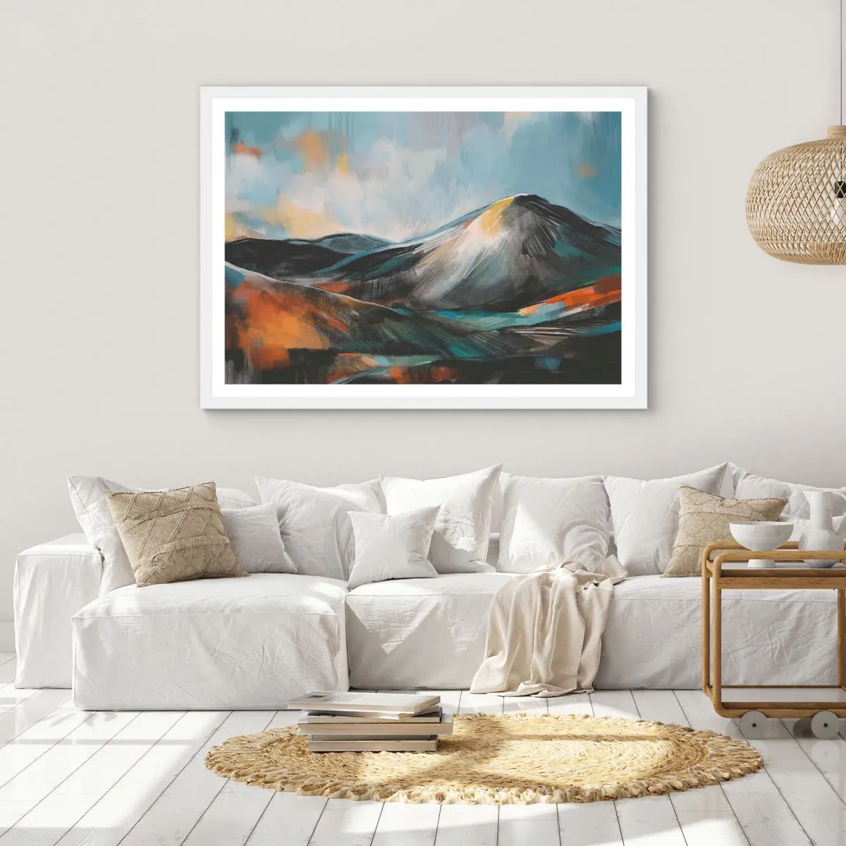 Affiche dans un cadre blanc - Poster - Brut et beau - 100x70 cm