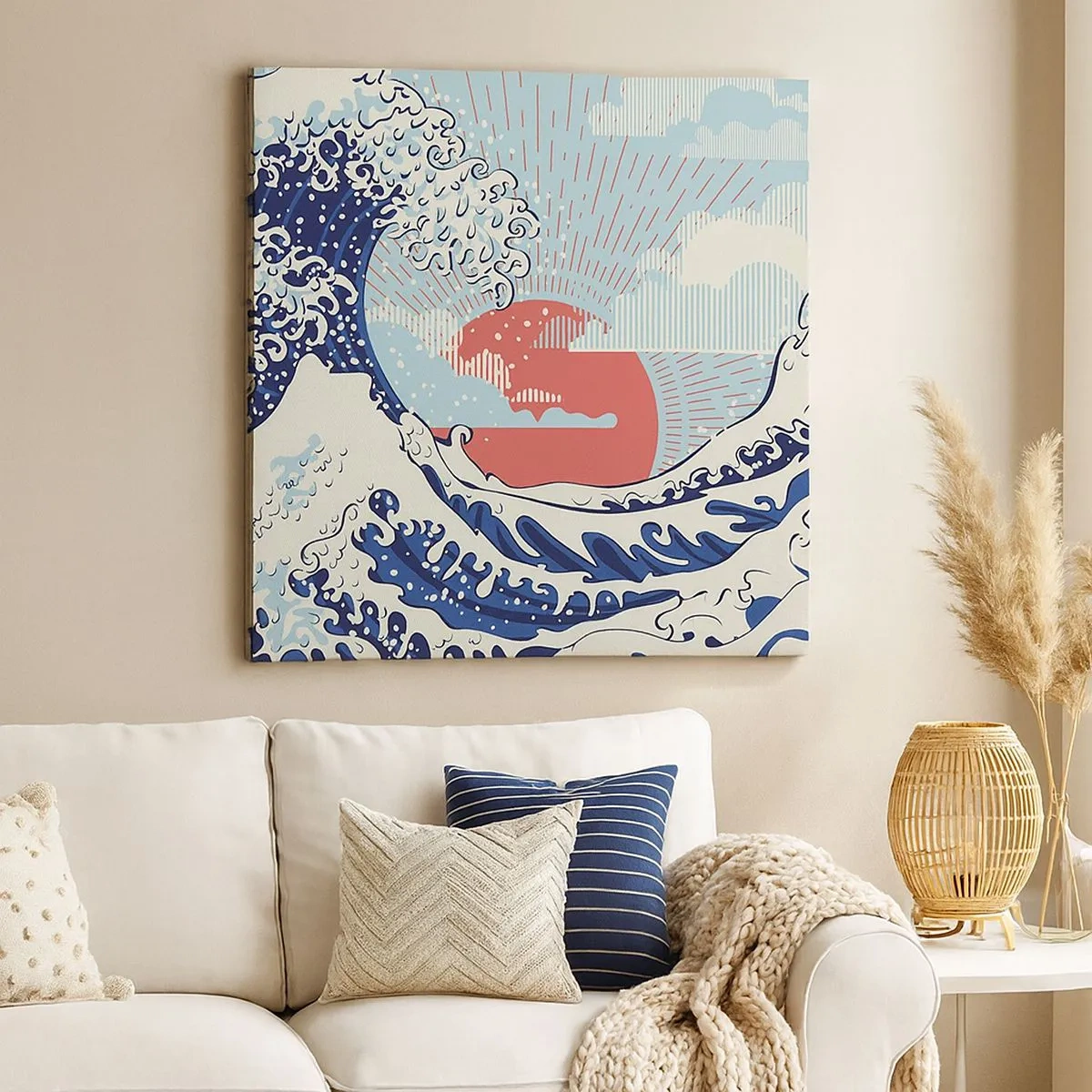 Impression sur toile - Image sur toile - D'une inspiration japonnaise - 30x30 cm