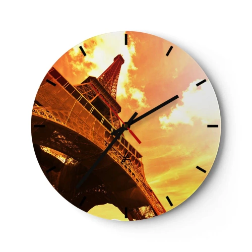 Horloge murale - Pendule murale - Monumental, car il est doré par le soleil - 40x40 cm