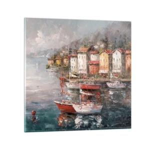 Impression sur verre - Image sur verre - Havre romantique - 70x70 cm