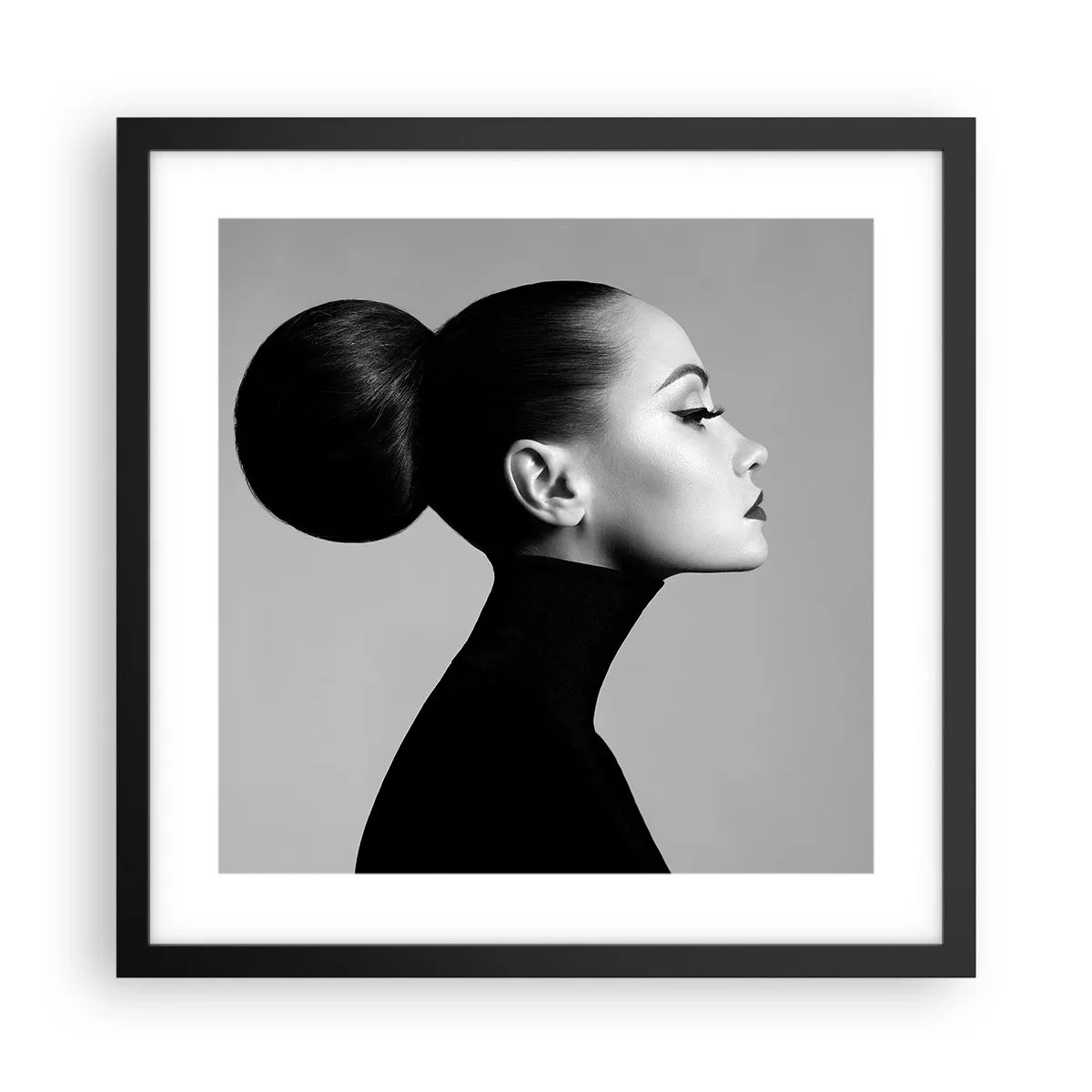 Affiche dans un cadre noir - Poster - Néfertiti moderne - 40x40 cm