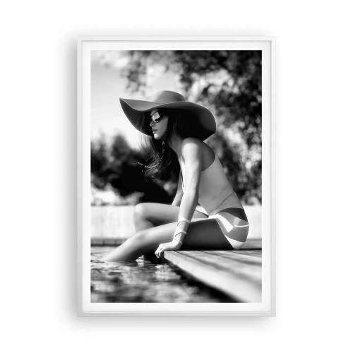 Affiche dans un cadre blanc - Poster - Rêve d'été - 70x100 cm