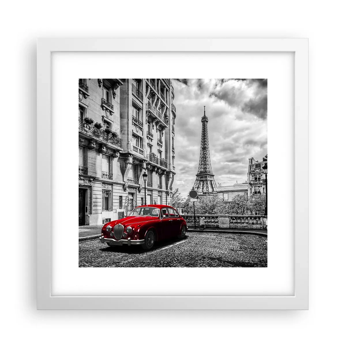 Affiche dans un cadre blanc - Poster - Prédateur dans la ville - 30x30 cm