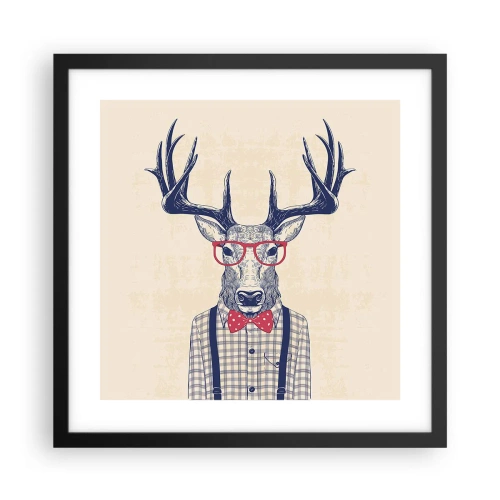 Affiche dans un cadre noir - Poster - Une extravagance amusante - 40x40 cm