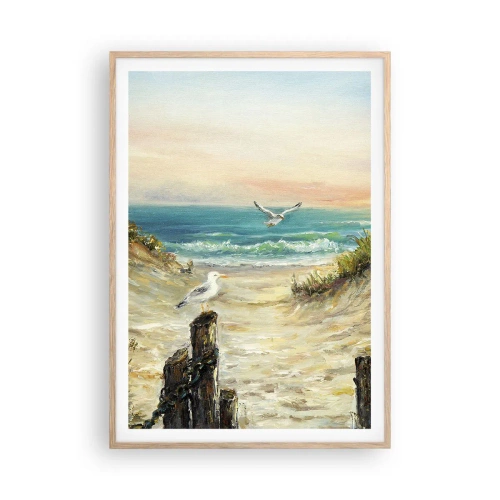 Affiche dans un chêne clair - Poster - Retraite au calme - 70x100 cm