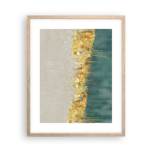 Affiche dans un chêne clair - Poster - La frontière dorée - 40x50 cm