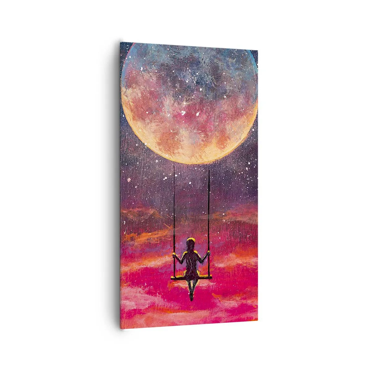 Impression sur toile - Image sur toile - Se balancer dans les nuages - 65x120 cm