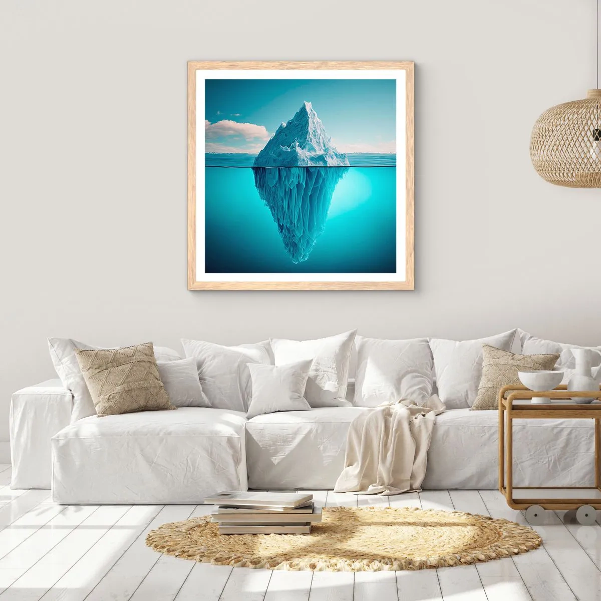 Affiche dans un chêne clair - Poster - Reine de Glace - 40x40 cm