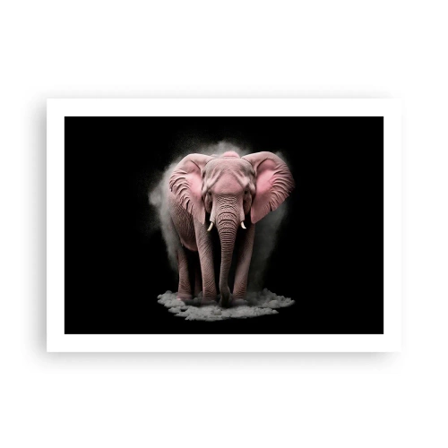 Affiche - Poster - Ne pensez pas à un éléphant rose ! - 70x50 cm