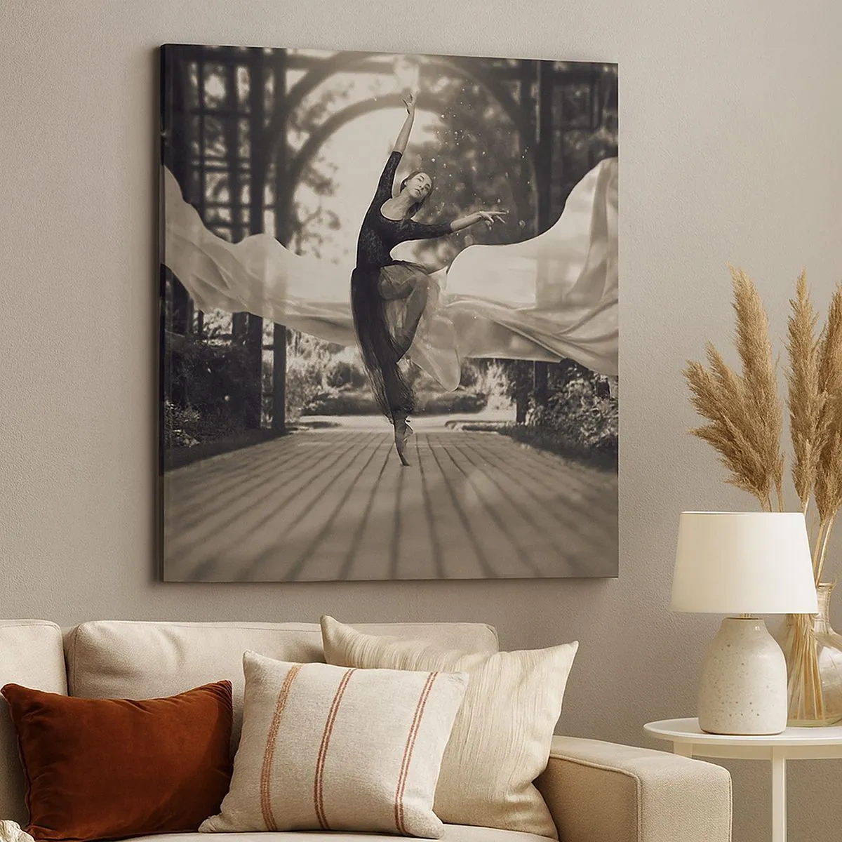 Impression sur toile - Image sur toile - La danse de l'esprit jardin - 30x30 cm