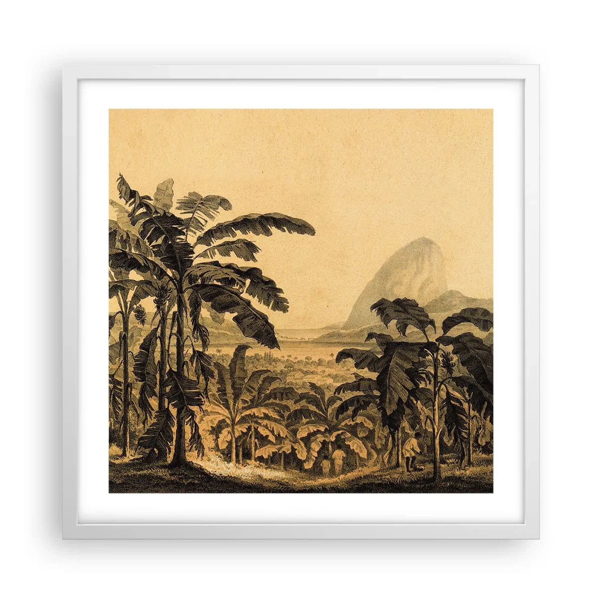 Affiche dans un cadre blanc - Poster - Dans un climat colonial - 50x50 cm