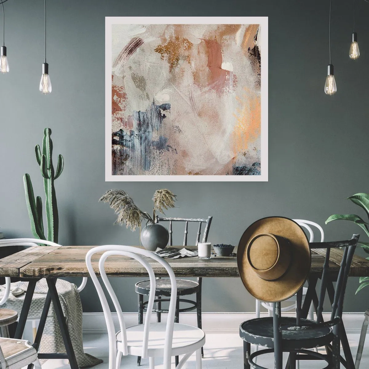 Affiche - Poster - Abstraction brumeuse - 60x60 cm