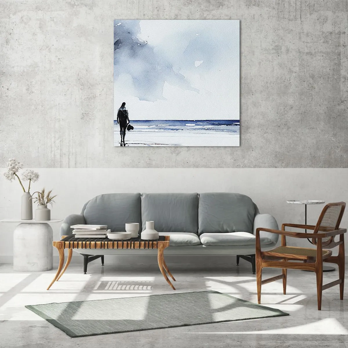 Impression sur verre - Image sur verre - Conversation avec la mer - 30x30 cm