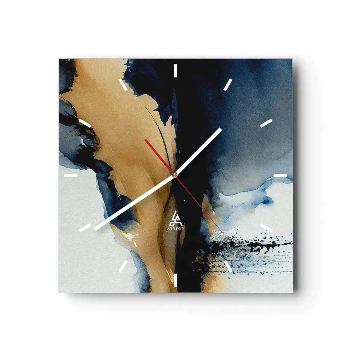 Horloge murale - Pendule murale - Derrière le rideau - 40x40 cm