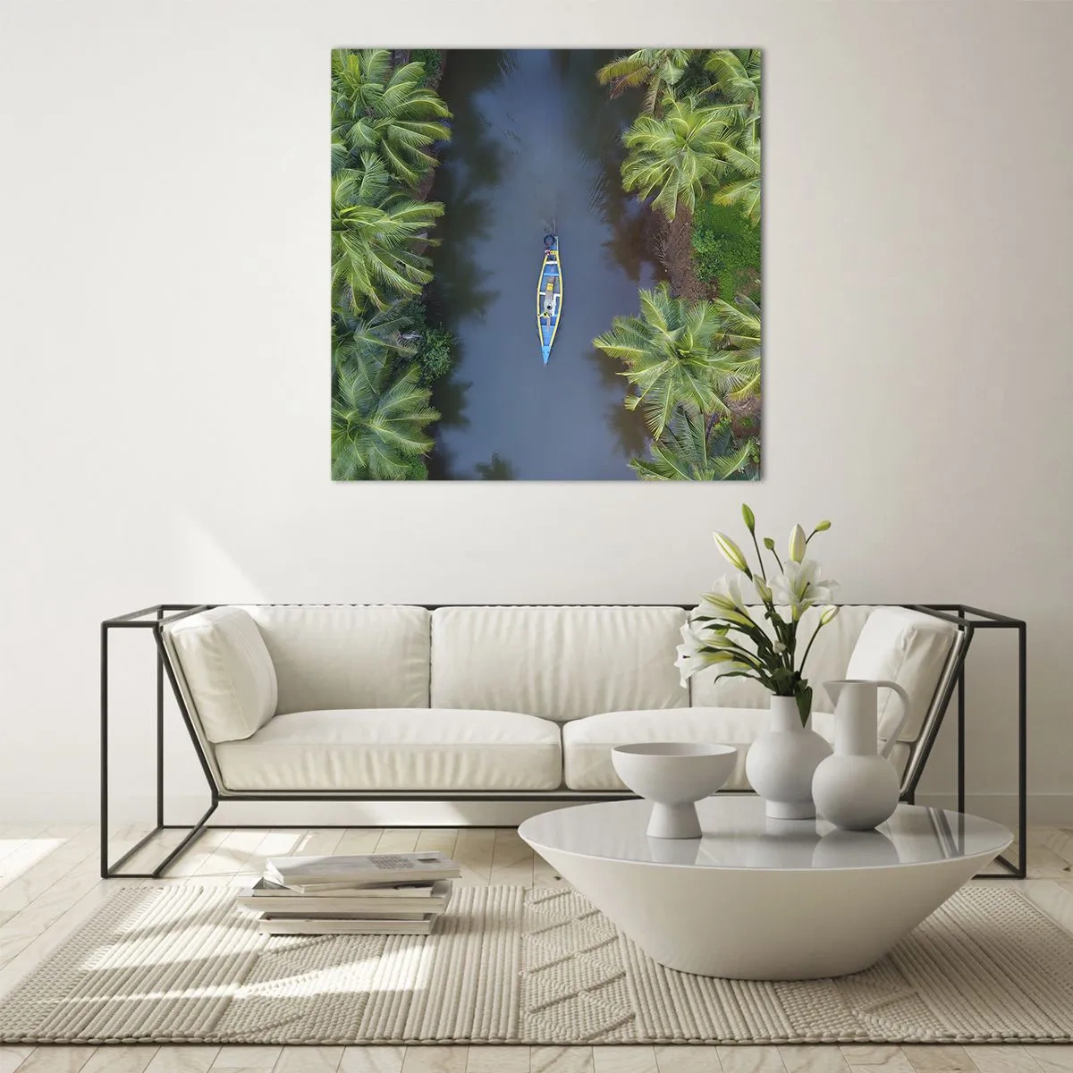 Impression sur verre - Image sur verre - Sur un sentier tropical - 50x50 cm