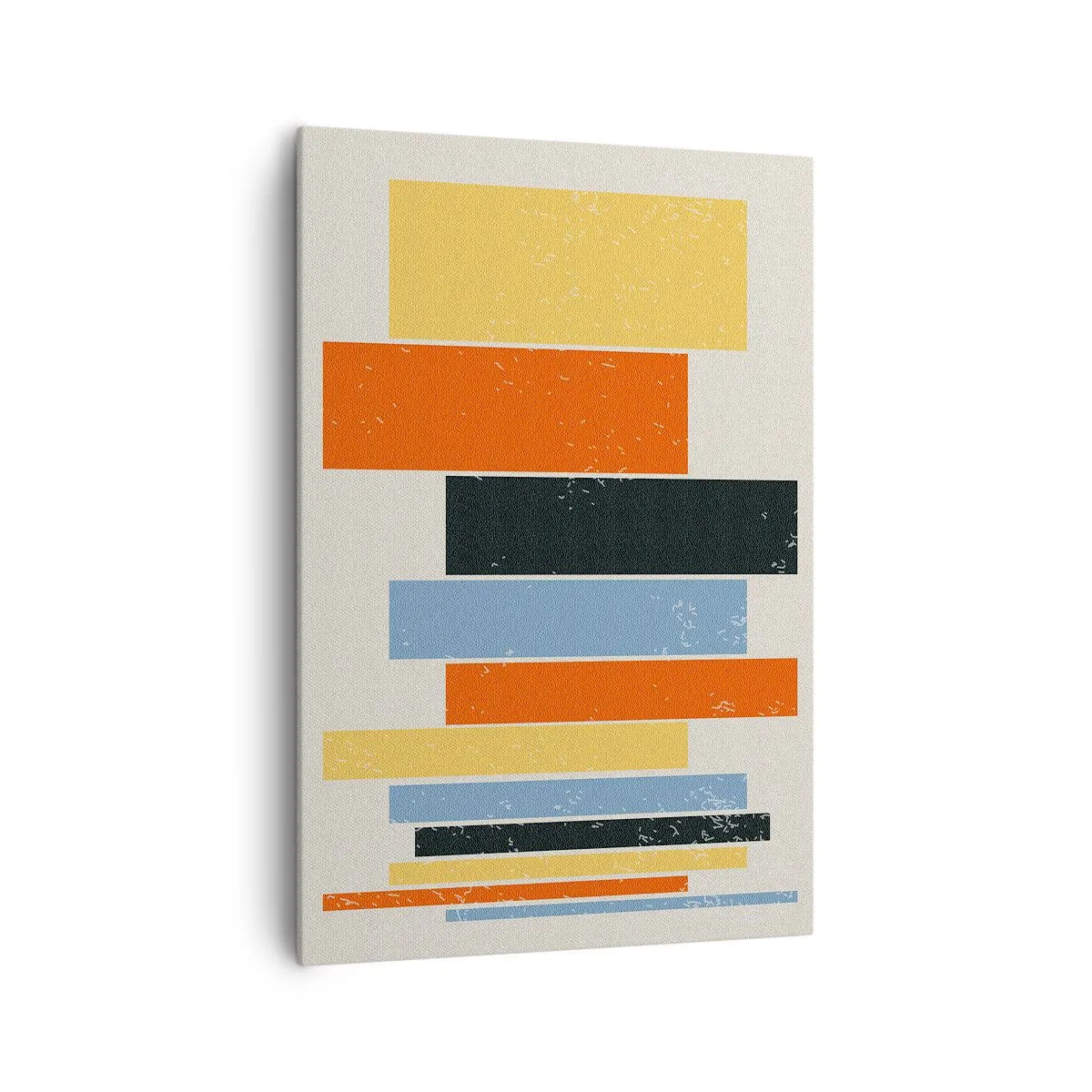 Impression sur toile - Image sur toile - Des rectangles colorés dans un arrangement moderne - 70x100cm - Notation musicale - Décoration murale moderne pour le salon et la chambre ARTTOR