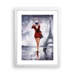 Affiche dans un cadre blanc - Poster - Symbole parisien - 30x40 cm