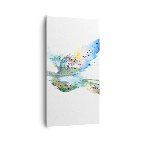 Impression sur toile - Image sur toile - Sur les ailes de la nature - 65x120 cm