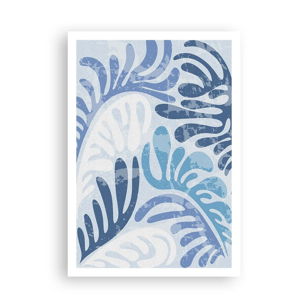 Affiche - Poster - Fougères bleues - 70x100 cm
