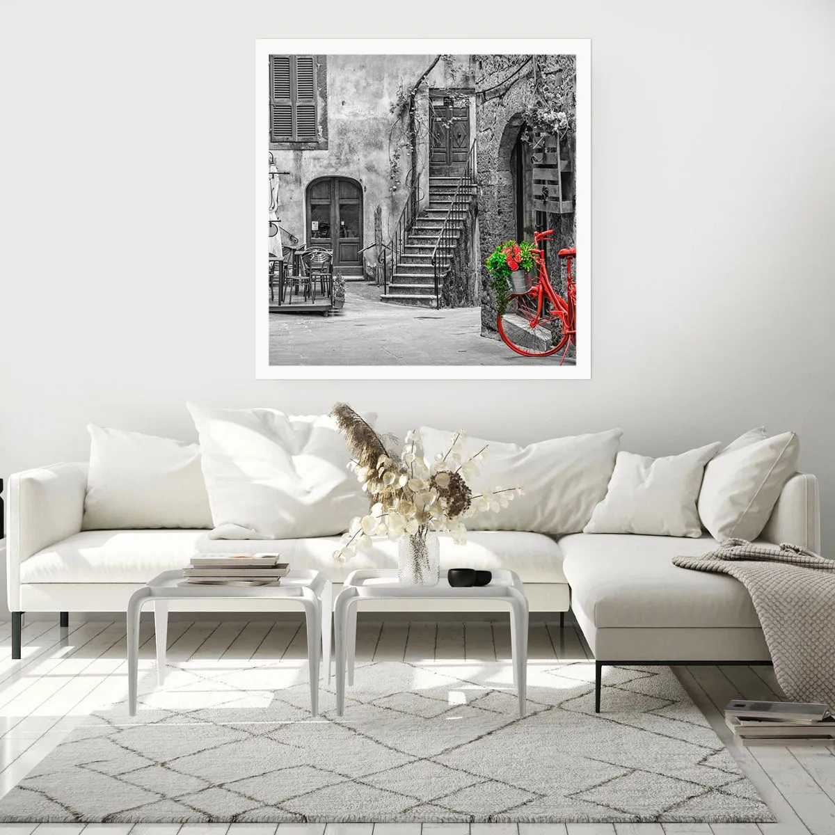 Affiche - Poster - Ruelle toscane - 40x40 cm