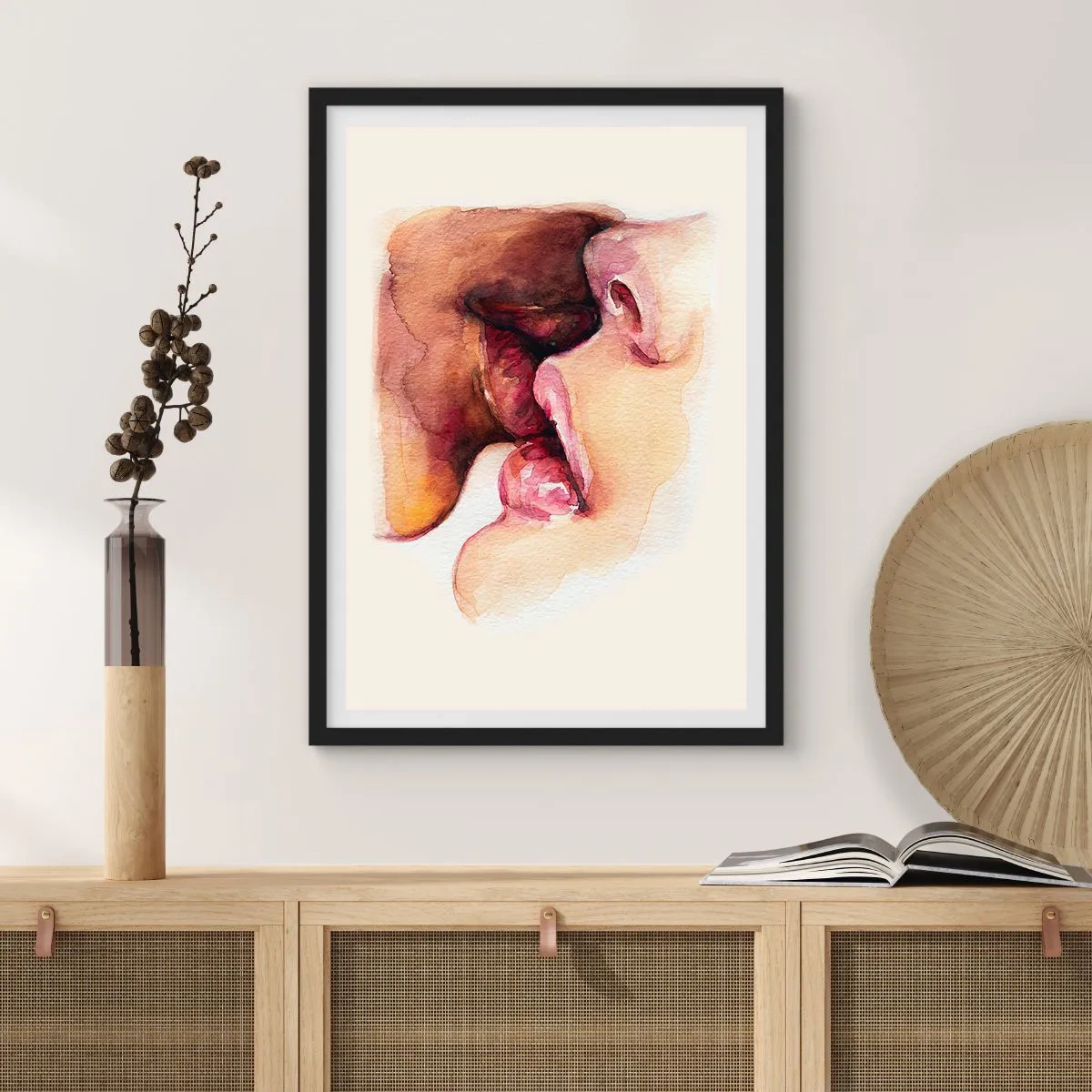 Affiche dans un cadre noir - Poster - Comme le jour et la nuit, la terre et le ciel - 40x50 cm