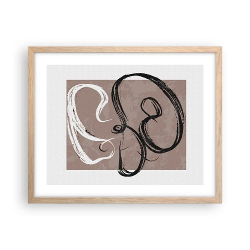 Affiche dans un chêne clair - Poster - Composition – la recherche de la plénitude - 50x40 cm