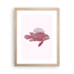 Affiche dans un chêne clair - Poster - Un habitant des eaux exotiques - 30x40 cm