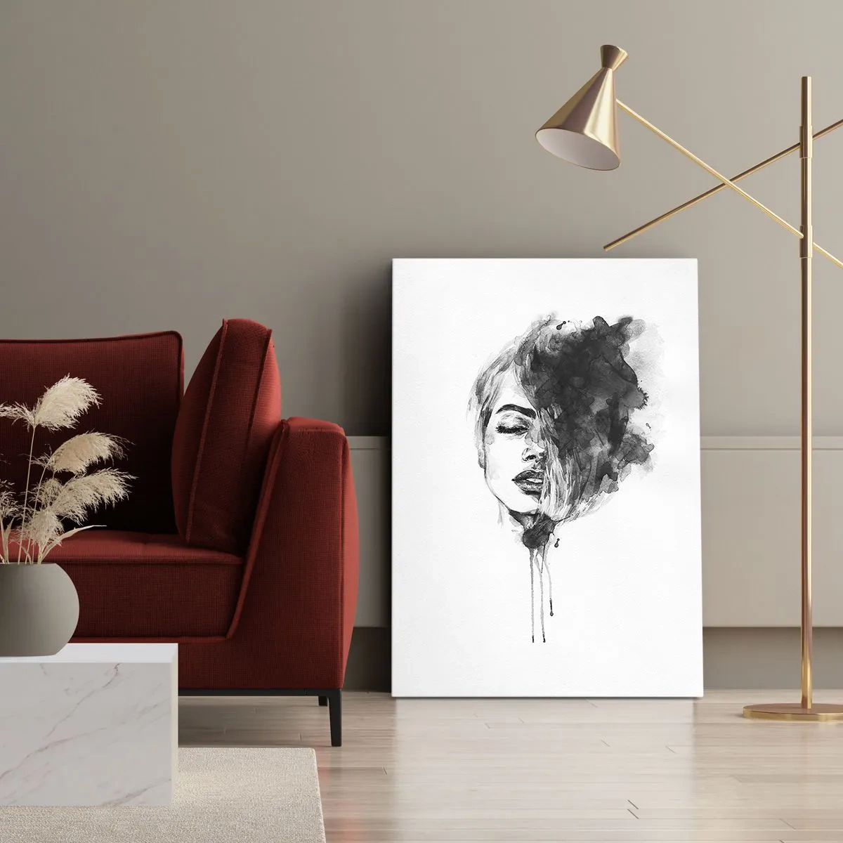 Impression sur toile - Image sur toile - De quoi rêve la fille - 45x80 cm