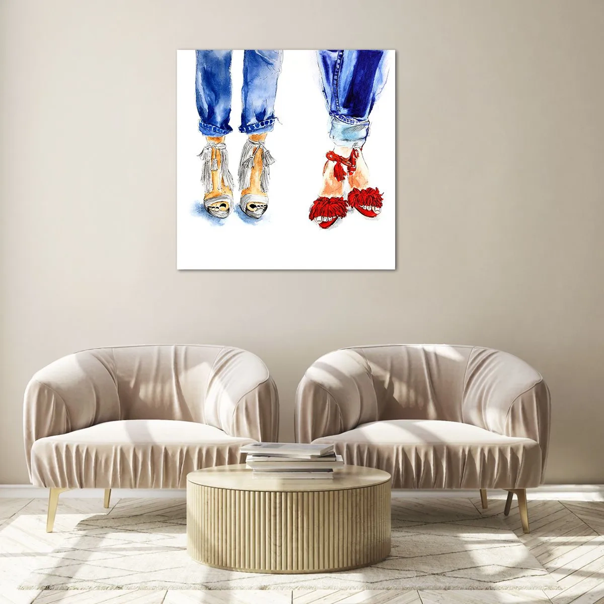 Impression sur verre - Image sur verre - Peut-être irons-nous nous promener? - 40x40 cm