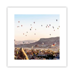 Affiche - Poster - Comme des navires dans le ciel - 30x30 cm