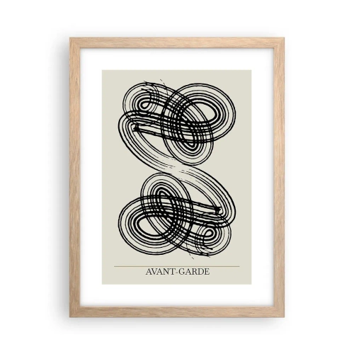 Affiche dans un chêne clair - Poster - C'est venu spontanément - 30x40 cm