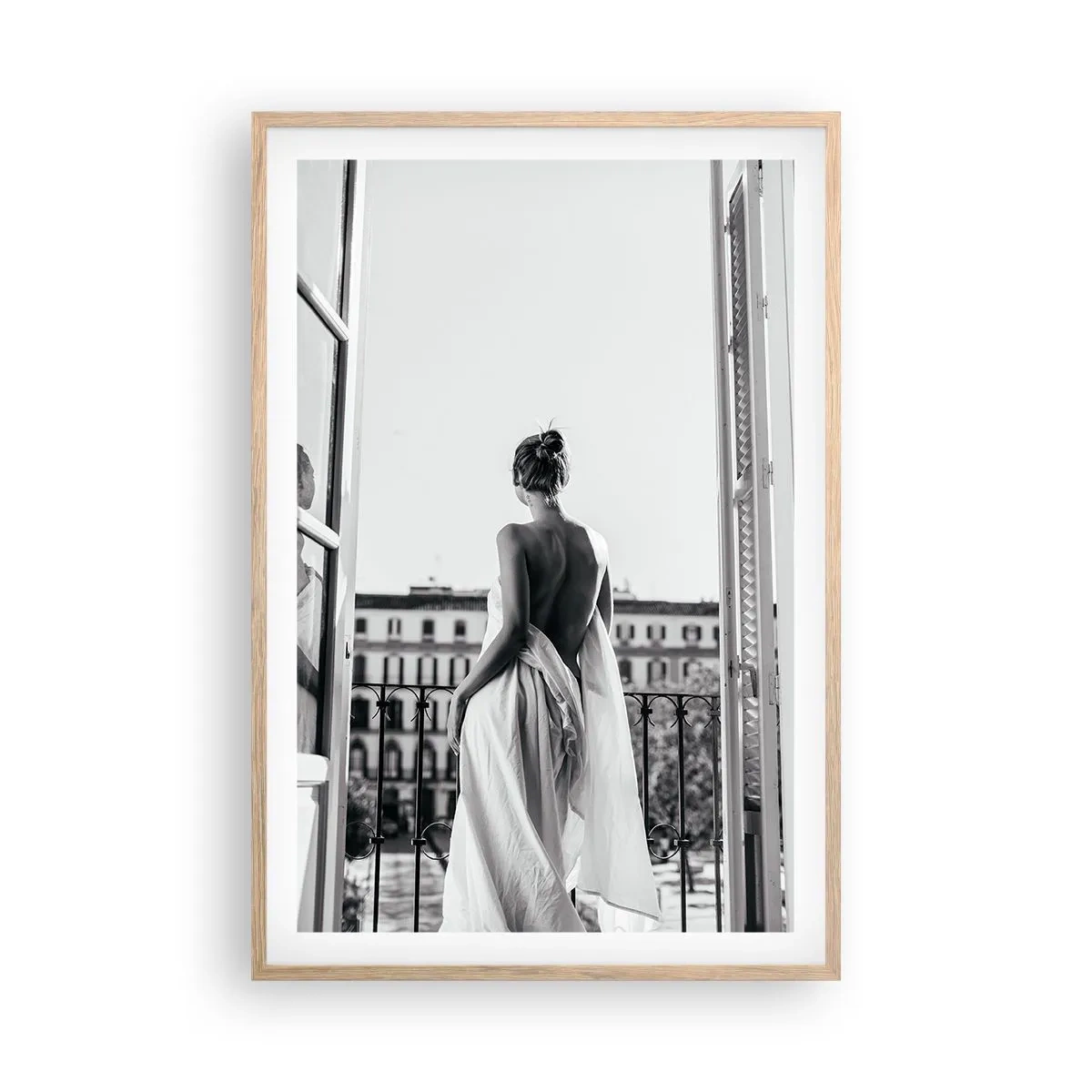 Affiche dans un chêne clair - Poster - Eveil des pensées - 61x91 cm