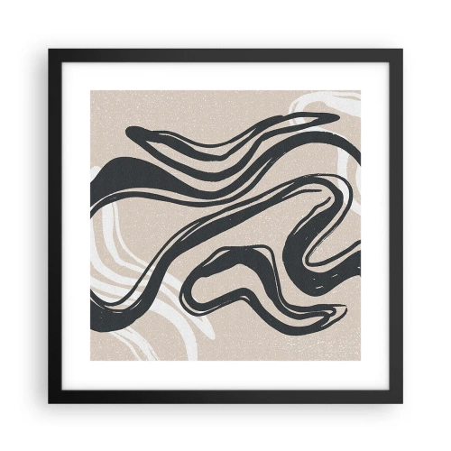 Affiche dans un cadre noir - Poster - Expression multipliée - 40x40 cm