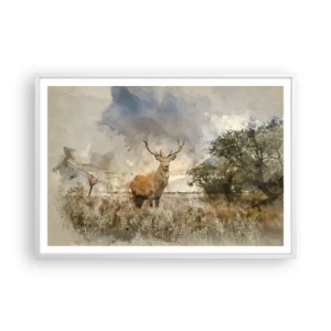 Affiche dans un cadre blanc - Poster - Dignité - force - majesté - 100x70 cm