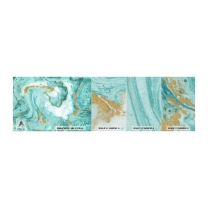 Échantillon de Papier Peint Premium Canvas - Sous la grande vague de l'ère Edo - Abstraction, Morceau, Graphique - 100x30 cm
