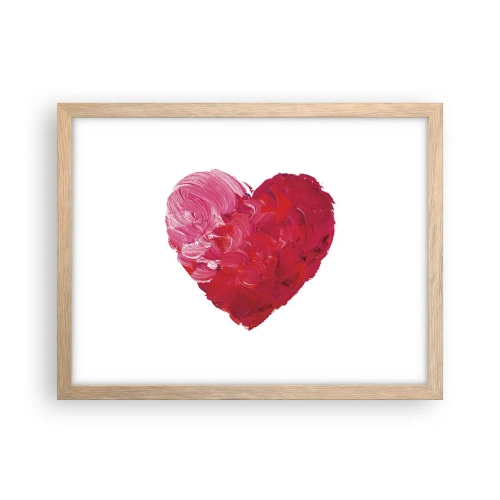 Affiche dans un chêne clair - Poster - All you need is love - 40x30 cm