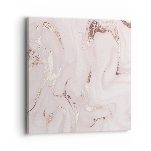 Impression sur toile - Image sur toile - Dans un châle rose - 40x40 cm