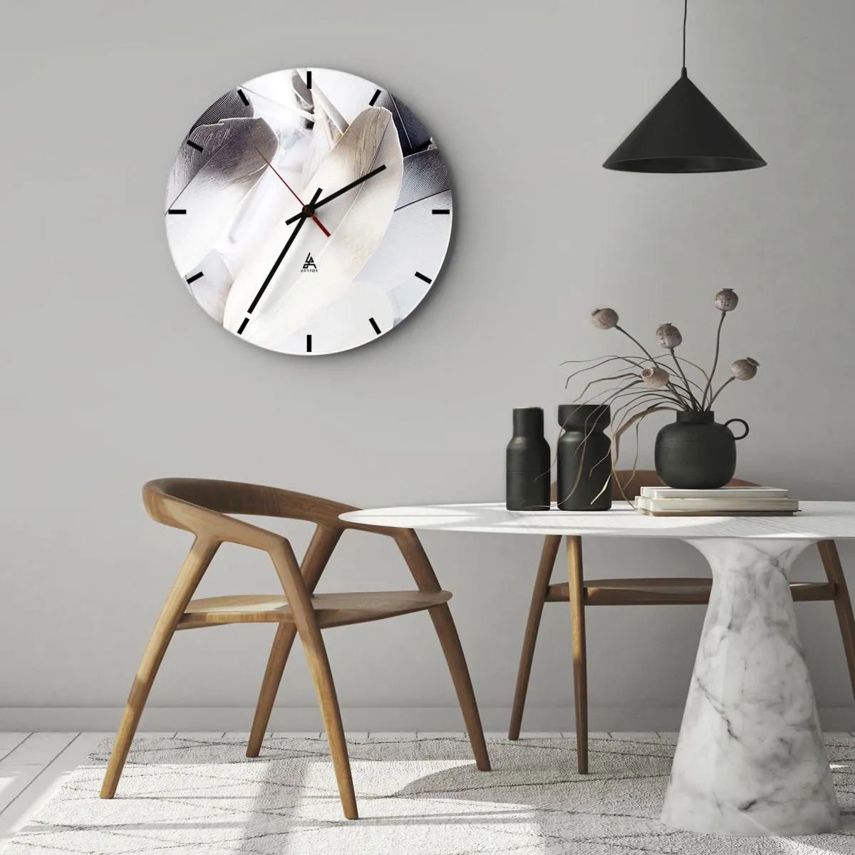 Horloge murale - Pendule murale - Presque angélique - 40x40 cm